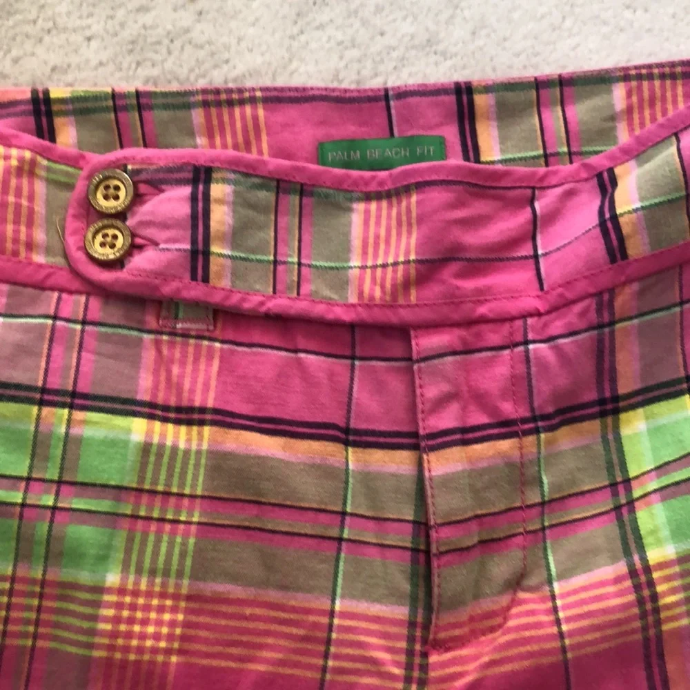 Lilly Pulitzer classic plaid Bermuda golf shorts - Picture 2 of 3